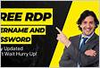 Free RDP IP username and password Free List RDP Account Free RDP